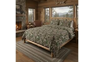 Northwest Realtree Parure de lit lit dans un sac, 1 couette, 1 drap-housse, 1 drap plat, 2 taies d'oreiller, toutes saisons, 