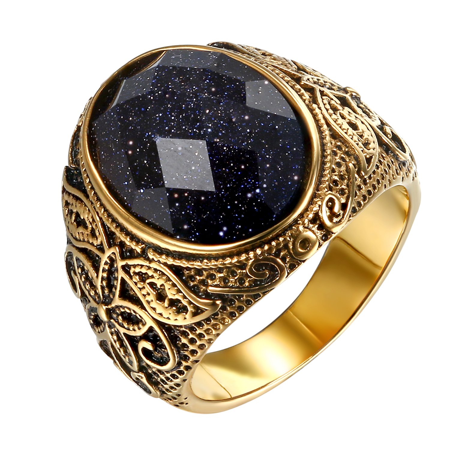 Oidea Stainless Steel Engagement Promise Wedding Ring for Men Women Gold, Choice of Size
