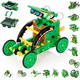 Solar Robot Kit, 14-in-1 STEM Building Toy for Kids DIY Science Robotic Set | Solar or Battery Powered Robot Building Kit, Educational STEM Robotic Toys for Kids Ages 8-12 Science Construction Gift