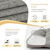 FlyGulls Non Slip Chair Cushions 4x 18x18x3in Light Grey 46x46x8cm view 5