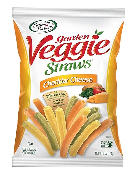 SENSIBLE PORTIONS GARDEN VEGGIE CHEDDAR CHEESE STRAWS, 6...
