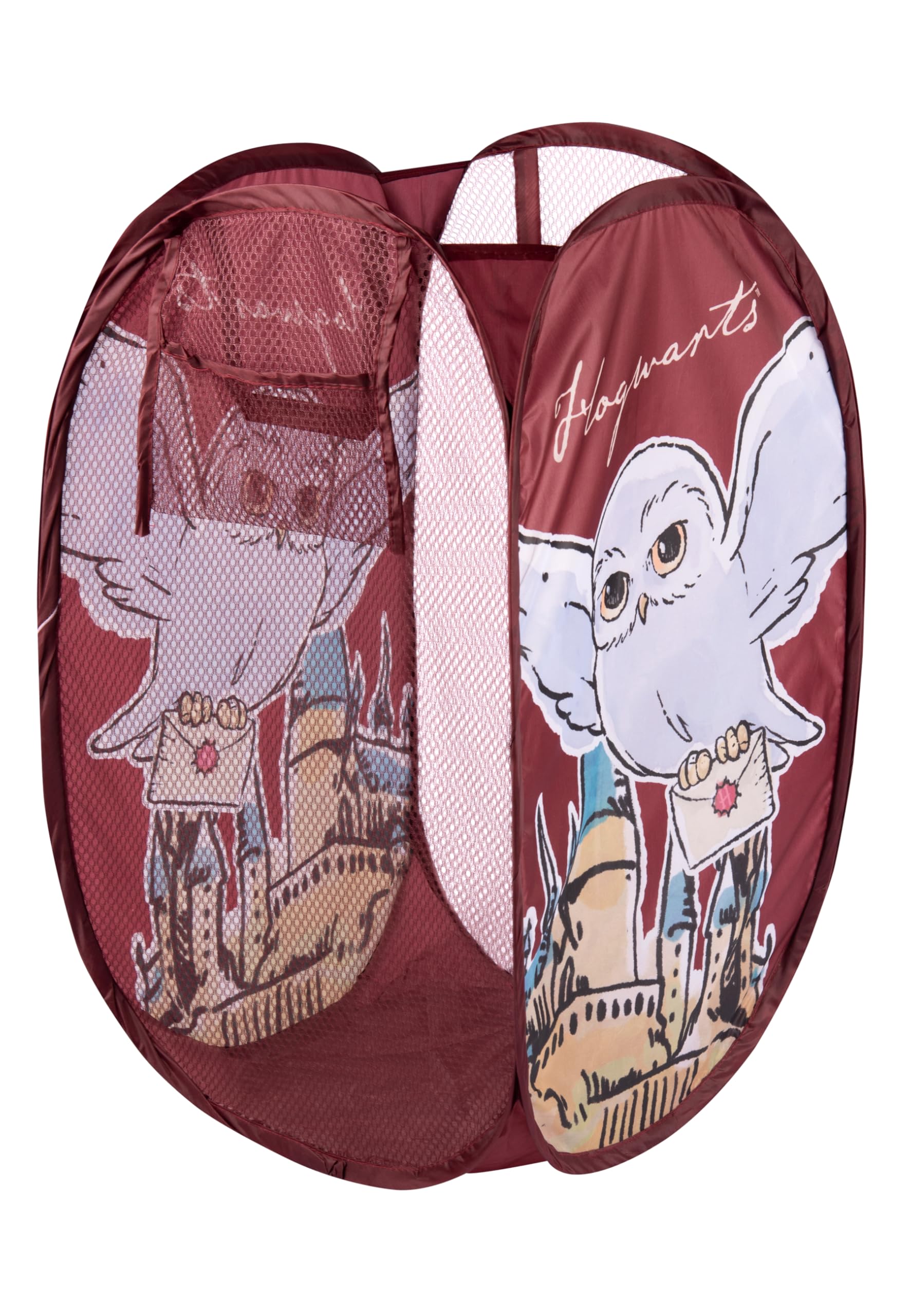 United Labels Harry Potter Storage Basket - Hedwig Owl Foldable for Children Pop-Up Children's Room Laundry Basket Red 34 x 34 x 59 cm