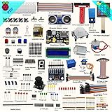 Adeept New Ultimate Starter Learning Kit for Raspberry Pi 3 2 Model B/B+ Python ADXL345 GPIO Cable DC Motor, Beginner/Starter Kit for Raspberry Pi with Guidebook(PDF) and C && Python Code