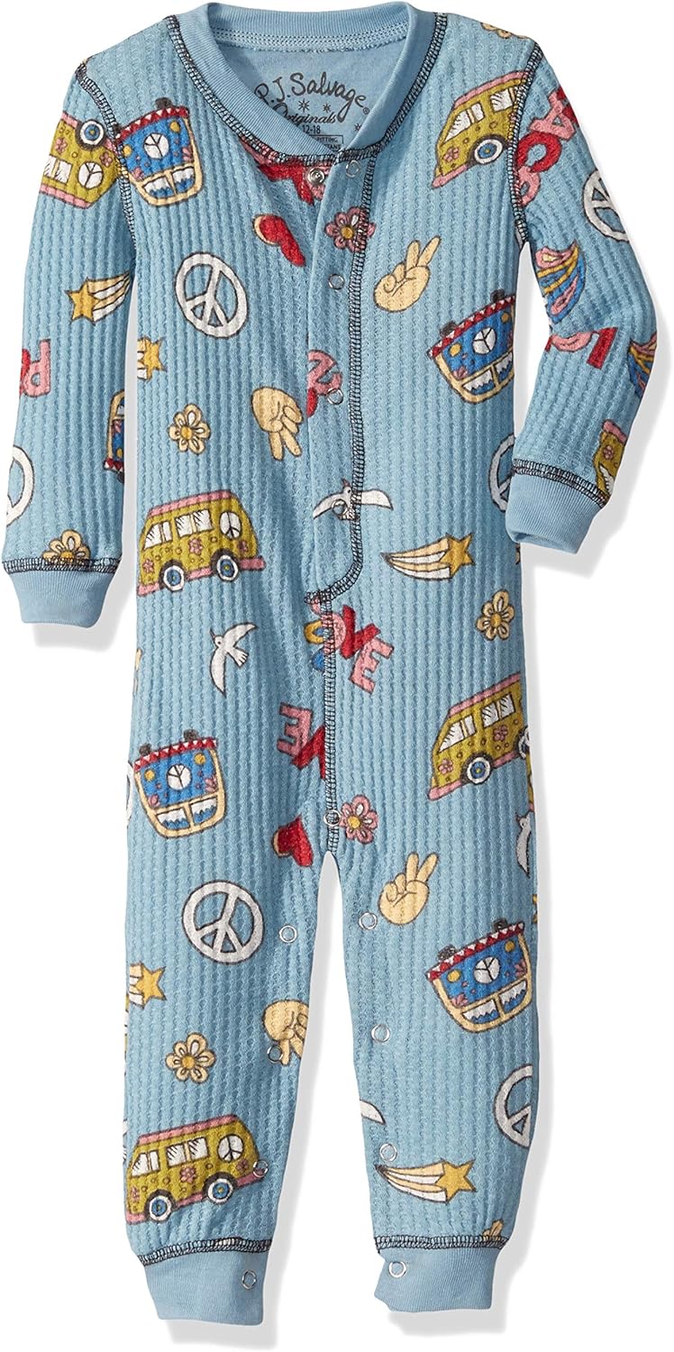PJ Salvage Kids Baby Girls' Thermal Romper Pj Pajama Set Amazon.co.uk
