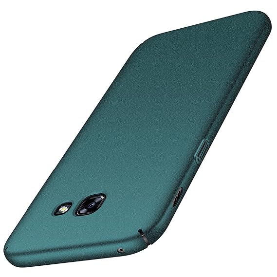 Anccer Serie Matte für Samsung Galaxy A3 2017 Hülle, Elastische Schockabsorption und Ultra Thin Design (Kies Grün)