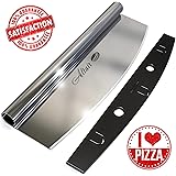 14” Pizza Cutter by Altair | Sharp Stainless Steel Slicer - Rocker Style w Blade Cover | Chop and Slices Perfect Portions + Dishwasher Safe – Premium Kitchen Essentials