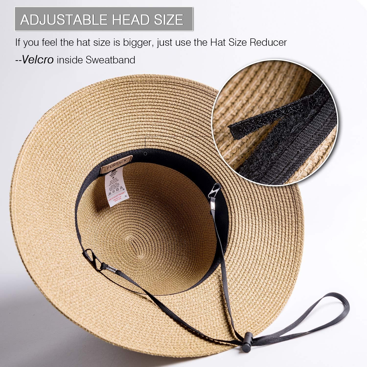 FURTALK Womens Beach Sun Straw Hat UV UPF50 Travel Foldable Brim Summer UV Hat at  Women’s Clothing store