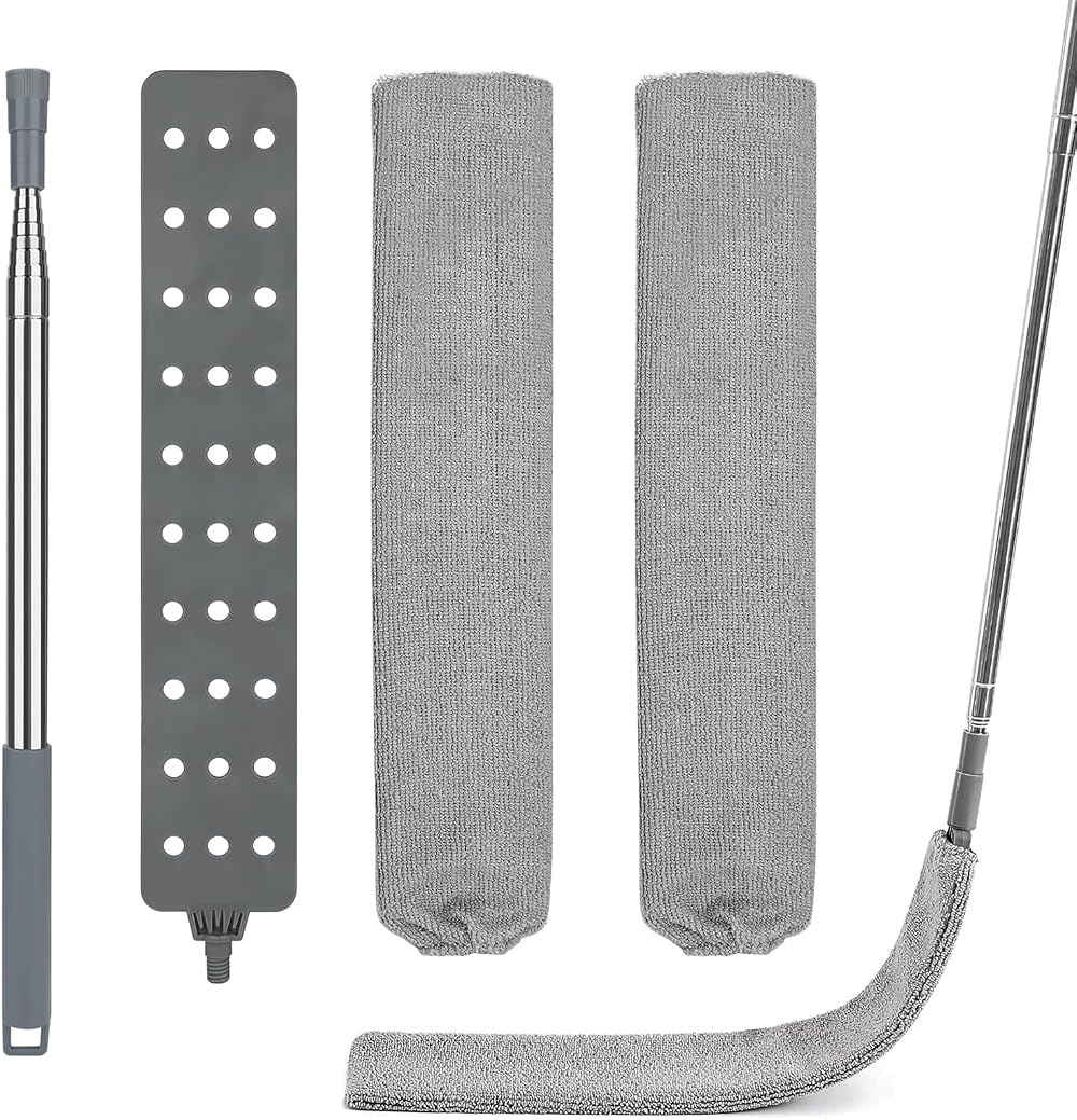 Fogray Gap Dust Cleaner with Telescopic Pole and Microfiber Cloths