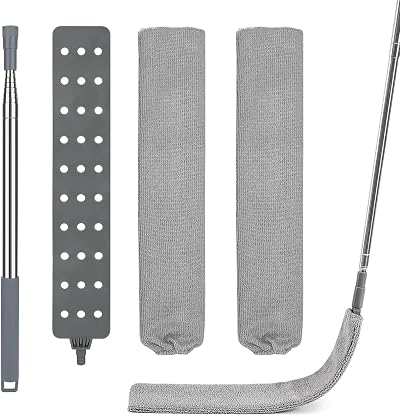 Fogray Gap Dust Cleaner with Telescopic Pole and Microfiber Cloths