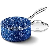 HLAFRG 3 Quart Saucepan with Lid, Small Nonstick