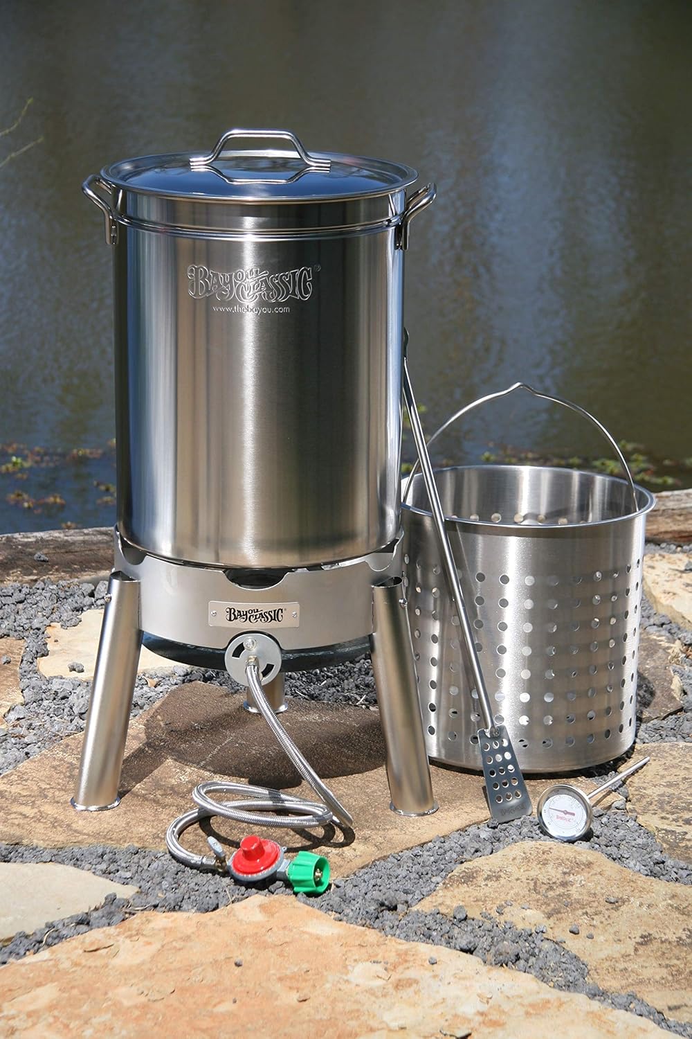 Amazon Com Bayou Classic 800 144 44 Quart Boil And Brew Stainless Garden Outdoor