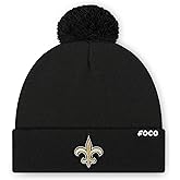 FOCO NFL Unisex-Adult NFL Team Logo Basic Pom Beanie Hat