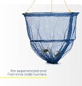 FiNeWaY Set of 2 Crab Drop Net Collapsible Crabbing Kit Rot-Proof Rope view 5
