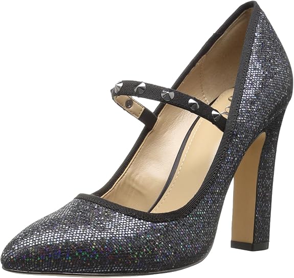 Amazon.com: Amazon Brand - The Fix Women's Shay Studded Mary Jane Dress Pump, Black Party 