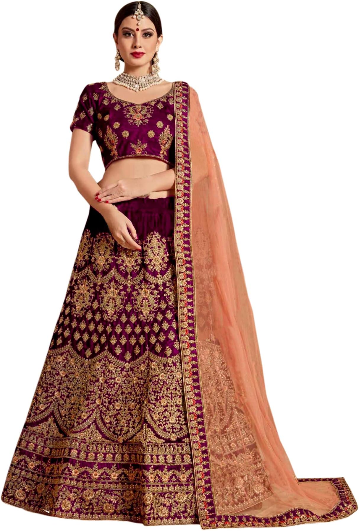 Ethvilla Women's Silk Lehenga Choli