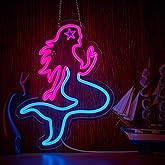 Mermaid Neon Sign for Wall Décor Dimmable LED Bar Beer Neon Light USB Powered Neon Art Signs Decor