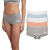 Roxy Women's Cotton Boyshort Underwear Set, 5-Pack