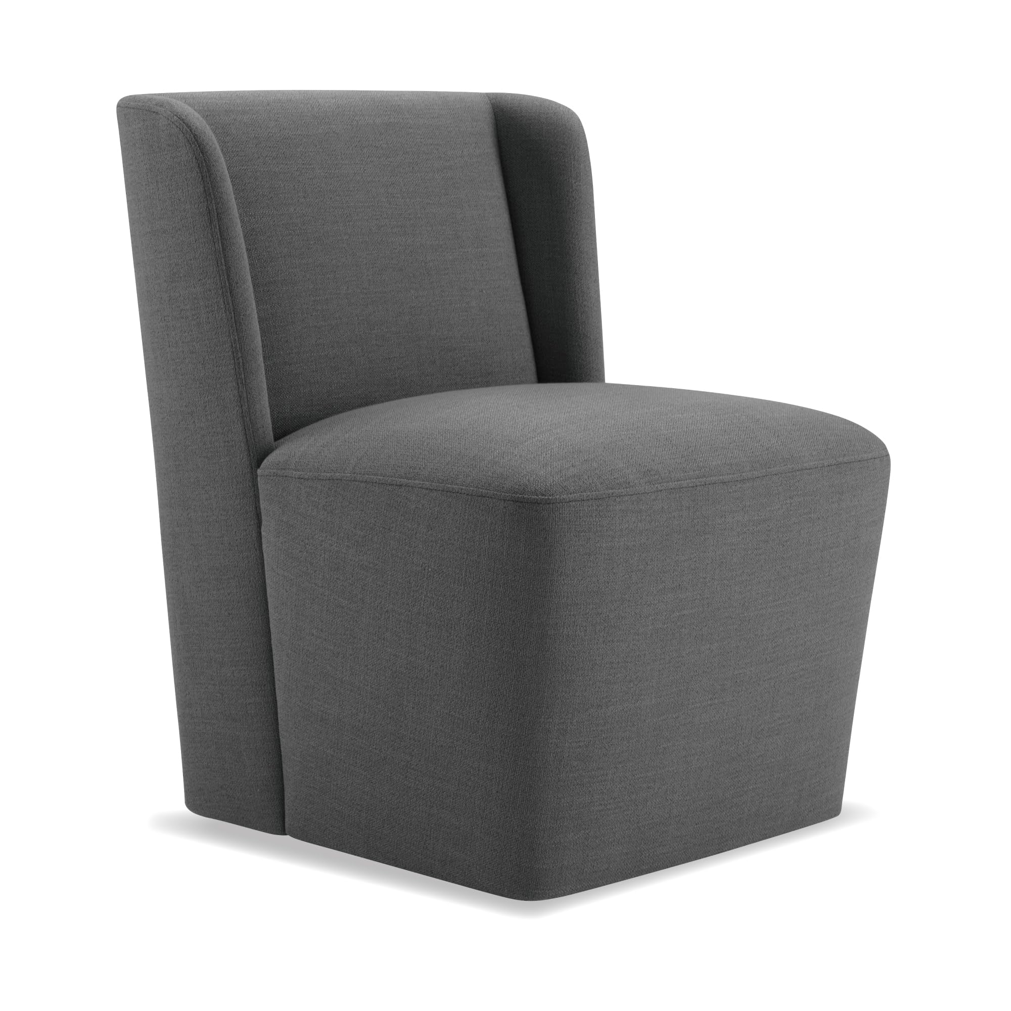 Photo 1 of KISLOT Dining Chairs with Casters No Assembly Upholstered Wingback Single Sofa Armless Deskchair for Bedroom Waiting Room Kitchen Diningroom
