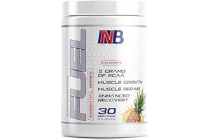 NutritionBizz Fuel 2:1:1 BCAA Powder, 5 Grams of BCAAs Amino Acids, Post Workout Recovery Drink for Muscle Building, Recovery, and Endurance, 30 Servings (Pineapple)