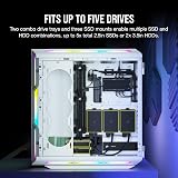 Corsair 5000T RGB White Mid Tower PC Gaming Case Tempered Glass w/ Commander view 6