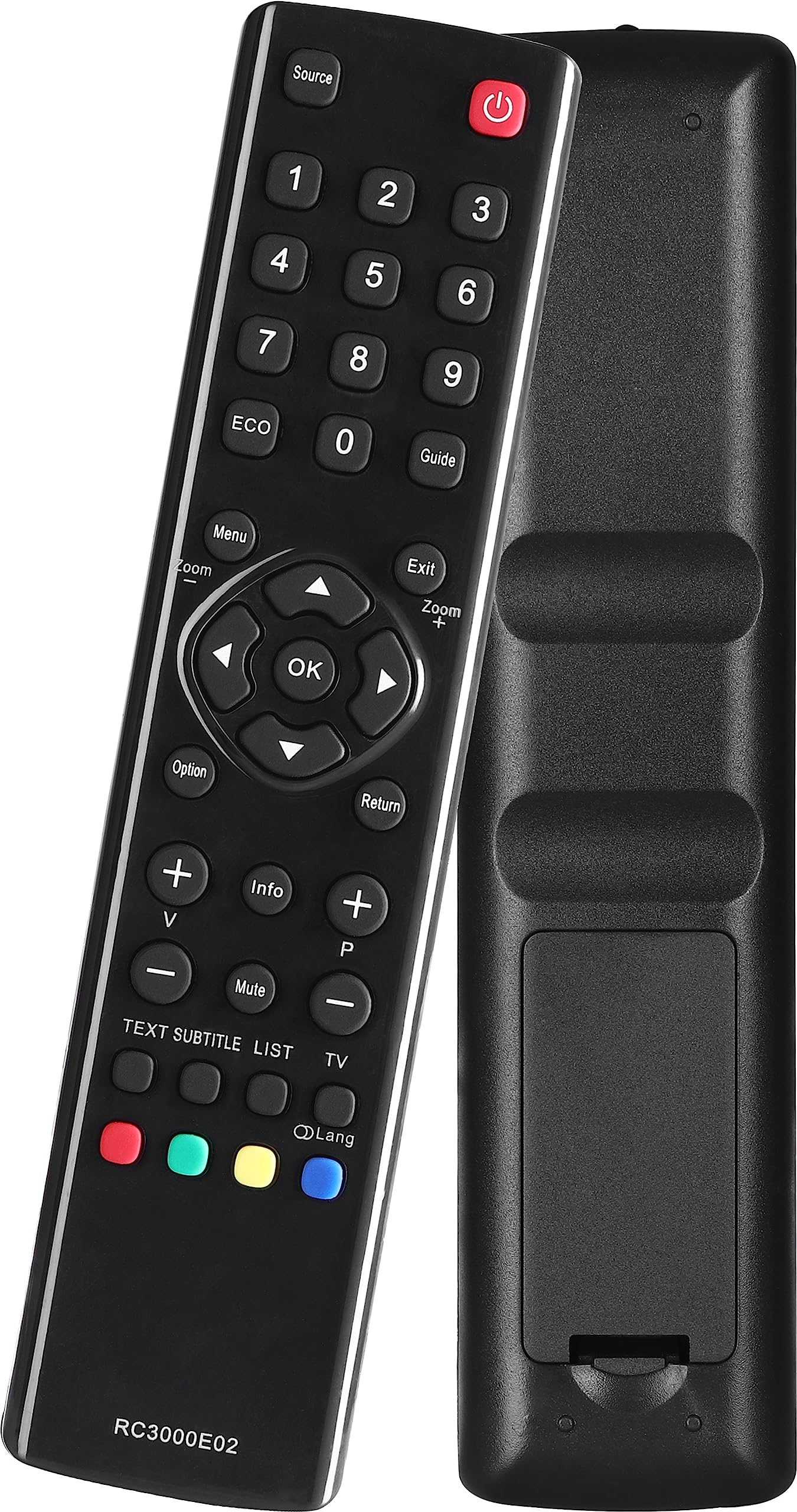 RC3000E02 TV Remote Control Replacement fit for TCL LED LCD TV Television Remote-Black