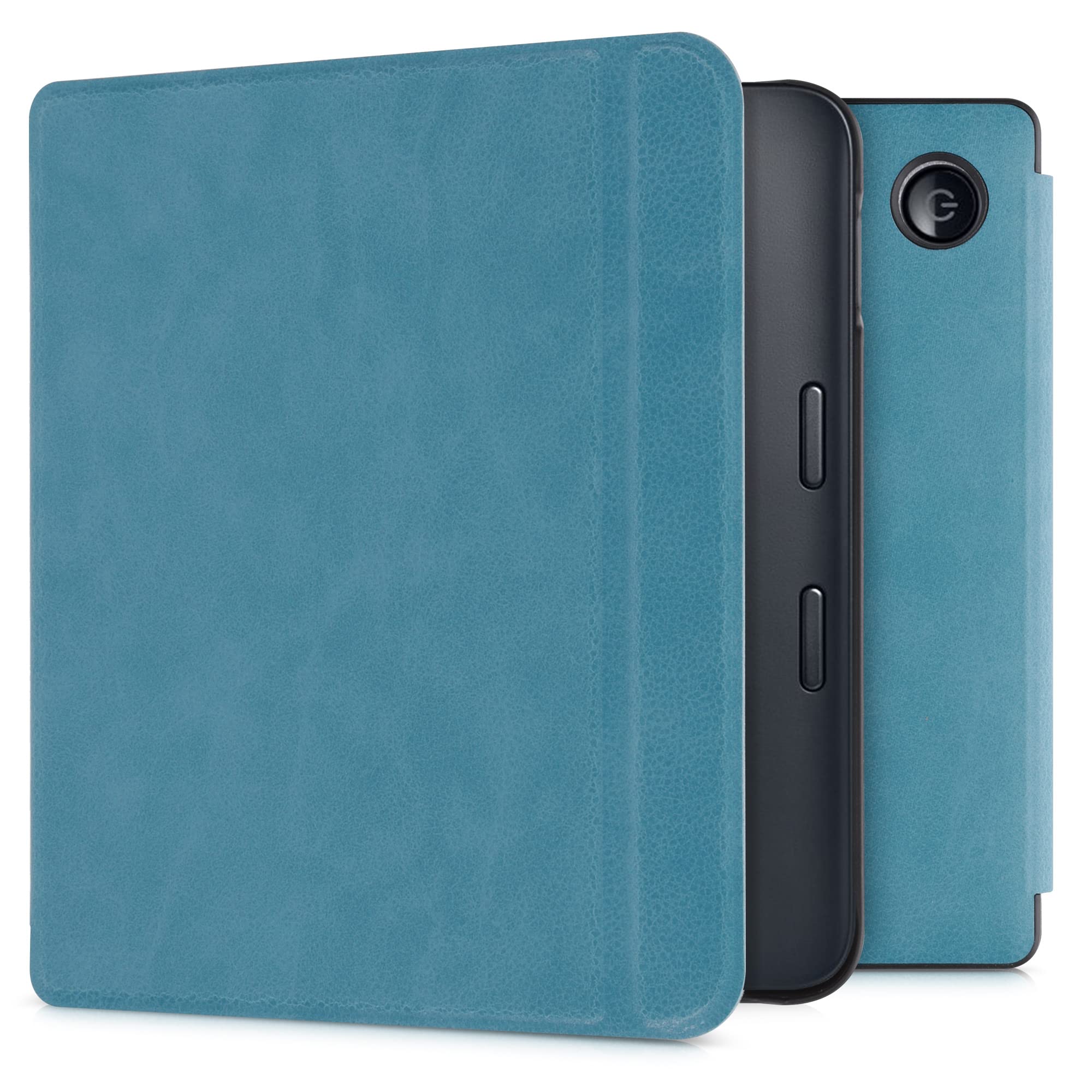 kwmobile Case Compatible with Kobo Libra 2 Case - Cover for eReader with Magnetic Closure - Petrol — image 1