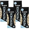Wonderful Pistachios In Shell, Roasted with No Salt Nuts, 16 Ounce Bag, Protein Snack, On the Go Healthy Snack (16 oz) (Pack of 4)