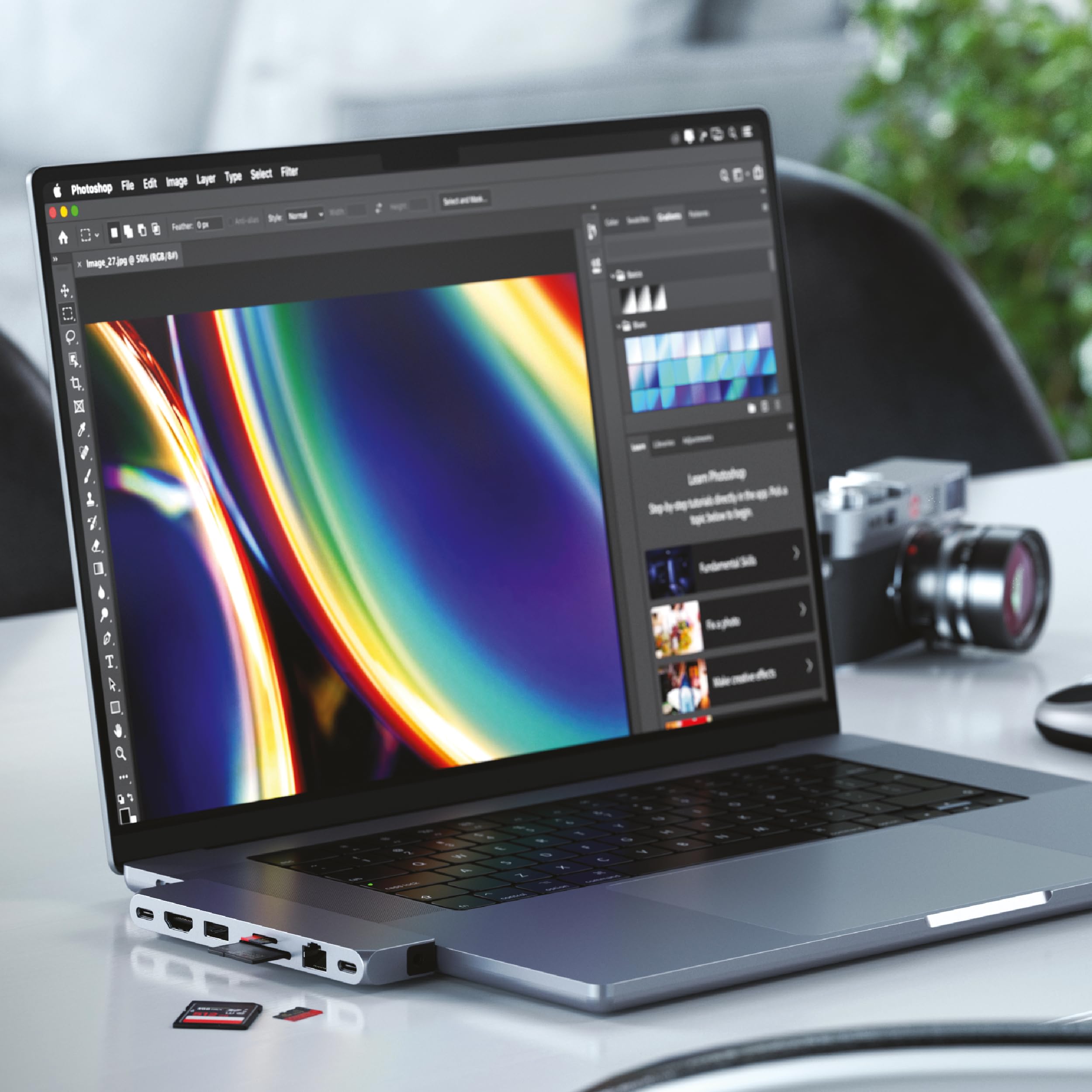 Satechi USB C Hub Multiport Adapter Pro Hub Max, USB4, USB-A Data, USB-C Data, Gigabit Ethernet, SD/Micro SD Port and Audio Jack, for MacBook Air/Pro M5/M4 - Space Gray