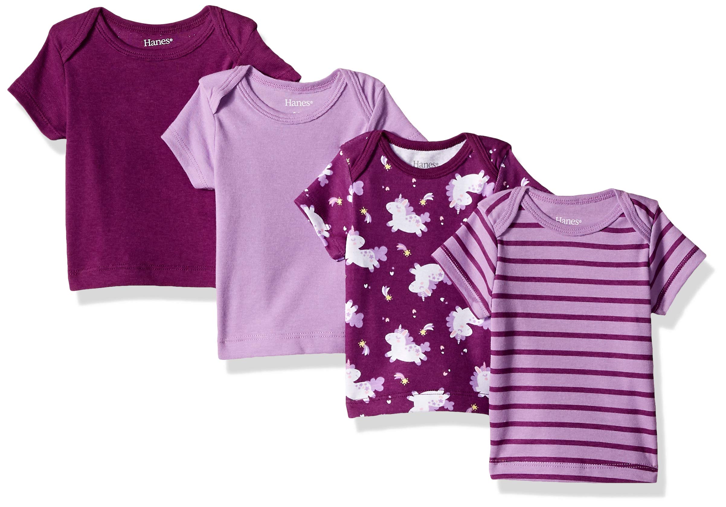 Hanes Ultimate Baby Flexy 4 Pack Short Sleeve Crew Tees