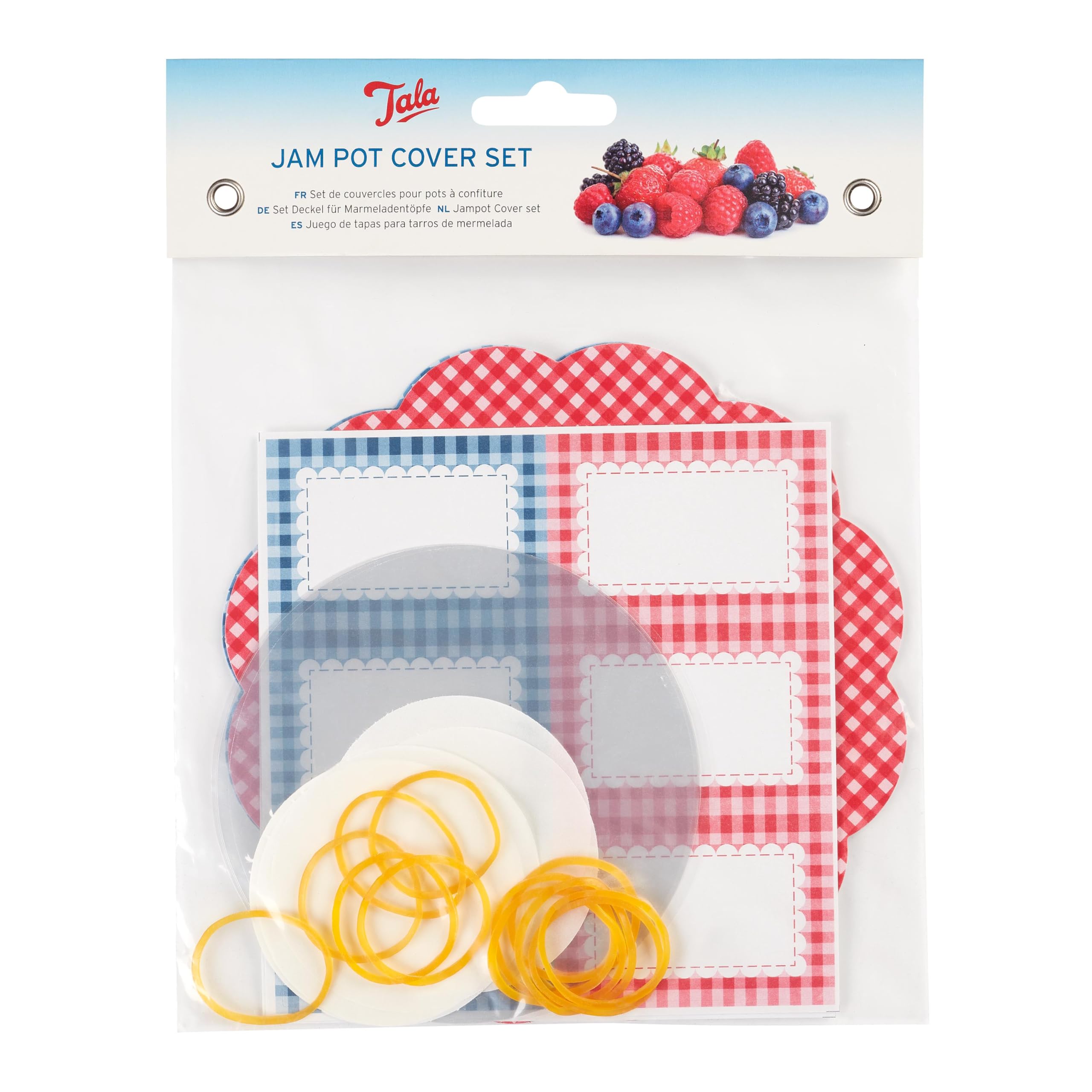 Tala Patterned Design Paper Jam Pot Covers (Pack of 12)