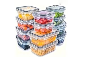 4PCS Food Storage Containers with Lids Airtight, 170/400/700/1200ml, Leakproof Containers Set for Kitchen Storage, Microwave/