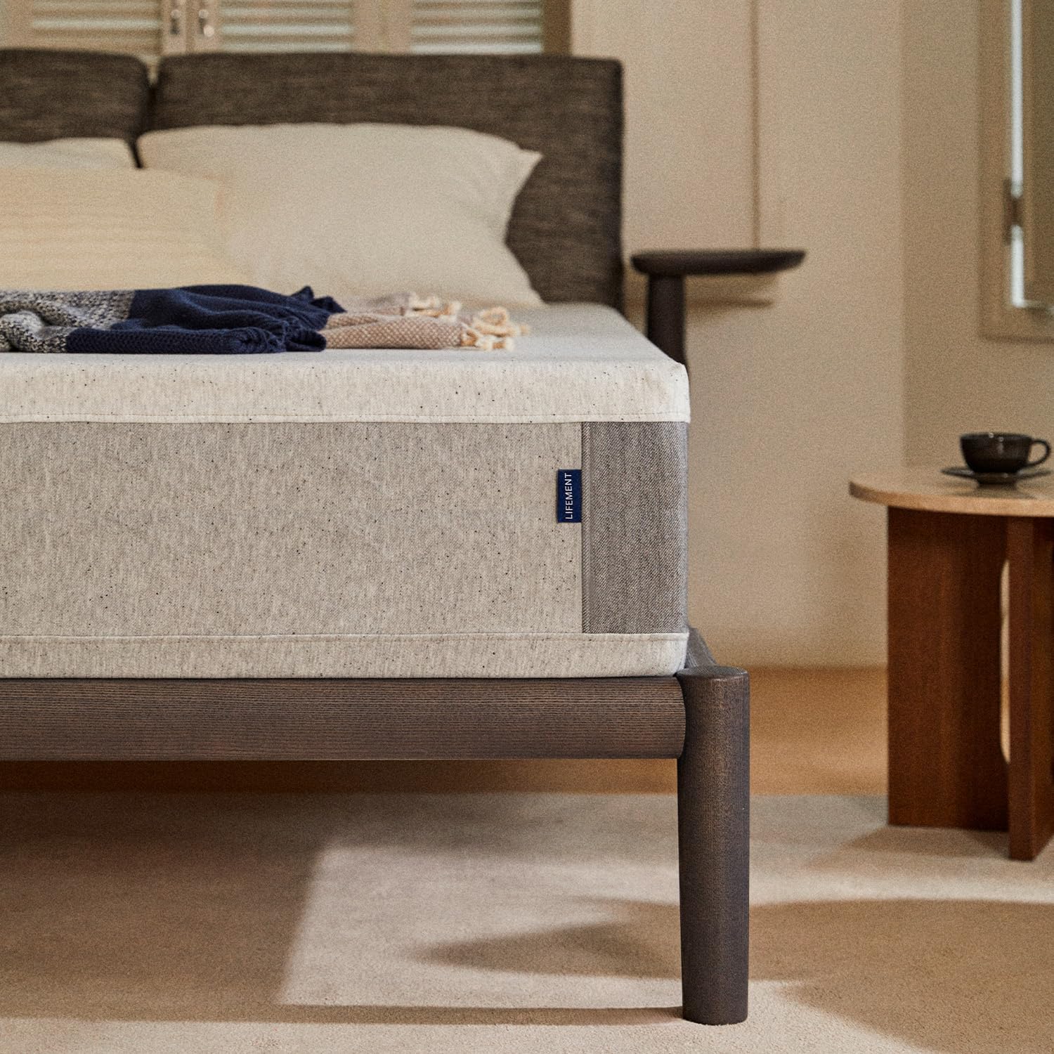 Photo 1 of LIFEMENT, Essential 12 Inch Copper Infused Cooling Gel Memory Foam Mattress, Medium Firm, Fiberglass Free, Pressure Relief, Safe & Certified Foams & Cover (Gray, Queen (U.S. Standard), 12, Inches)