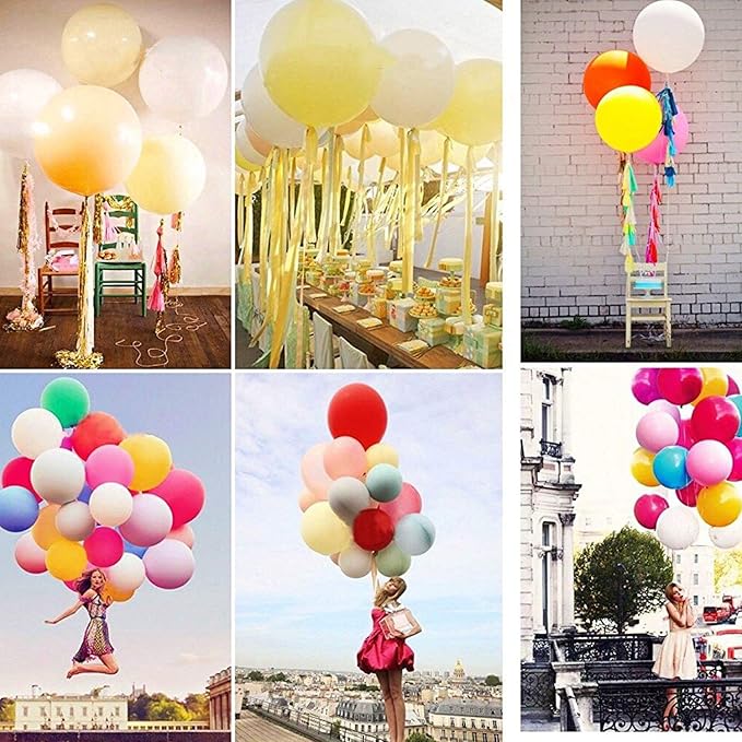 Wohlstand 9xglobos Grandes De Latex Globos De Colores Gigante Globo Latex Redondo Globo Decoracion Para Fiesta Cumpleanos Bodas Bautizo Graduacion Navidad Carnaval Celebraciones Materiales Costura Y Manualidades