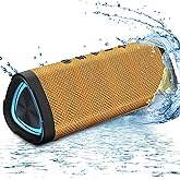 Vanzon Bluetooth Speakers V40 Portable Wireless Speaker V5.0 with 24W Loud Stereo Sound, TWS, 24H Playtime & IPX7 Waterproof, Suitable for Travel, Home&Outdoors(Yellow,Hij