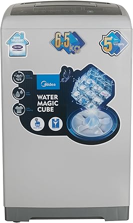 Midea 6.5 kg Fully-Automatic Top Loading Washing Machine (MWMTL065MWO, Grey)