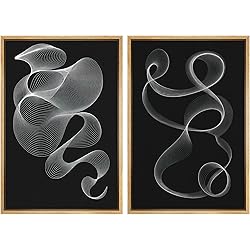 MUDECOR Framed Canvas Print Wall Art Set White