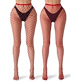 Tiger Wang Fishnet Stockings for Women 2-Pack (Large/Small Mesh) | Carnival, Cosplay, & Sexy Stockings for Women