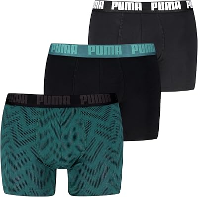 Calzoncillos Impresos para Hombre, Color Verde Esmeralda y Negro, Talla L (3 Unidades)