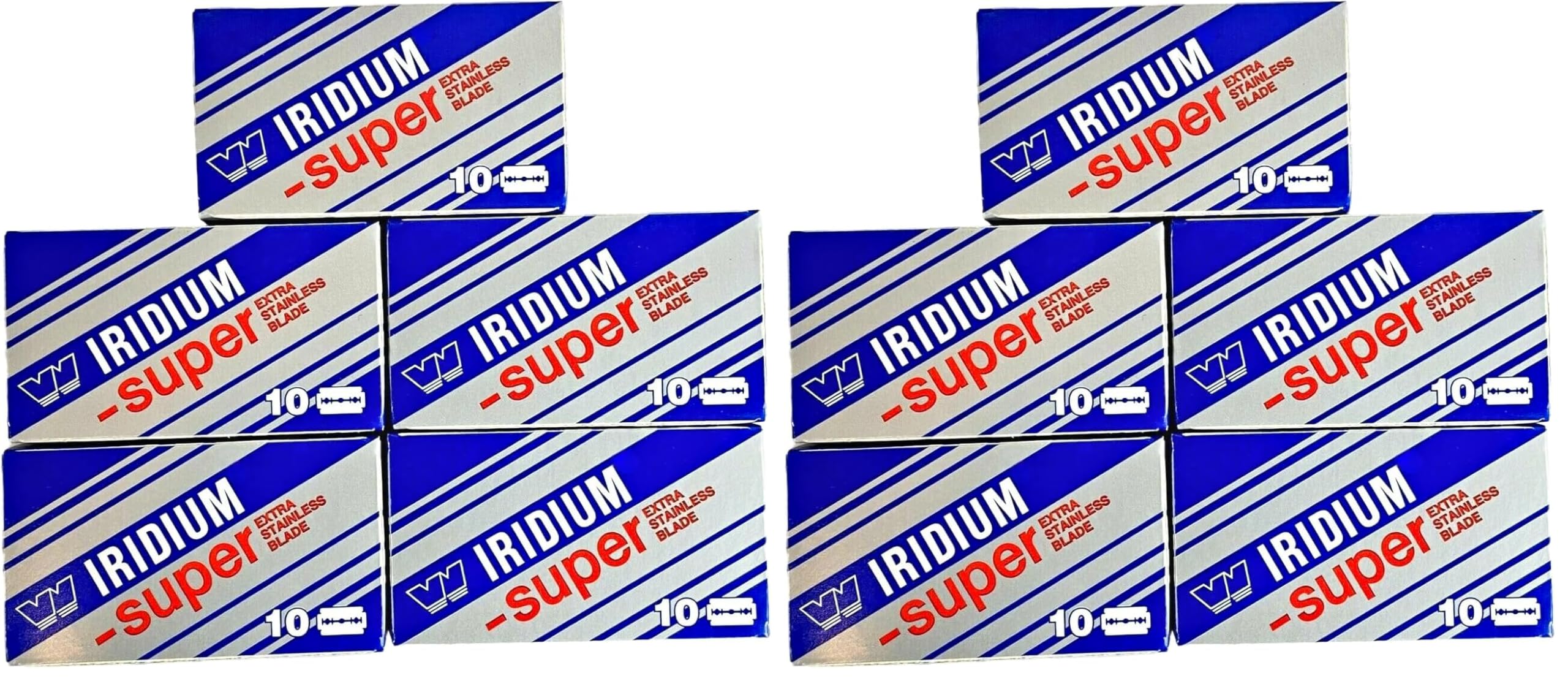 Wizamet Super Iridium Double Edge Razor Blades Pack of 100