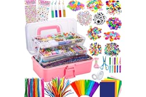 2000+ Pcs Arts and Crafts Supplies for Kids - Kids Craft kit for Boys & Girls - Craft Box Gift for Ages 4-6, 6-8, 8-12