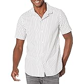 Amazon Essentials Mens Vacation Cotton Resort Shirt, Slim-Fit Short Sleeve