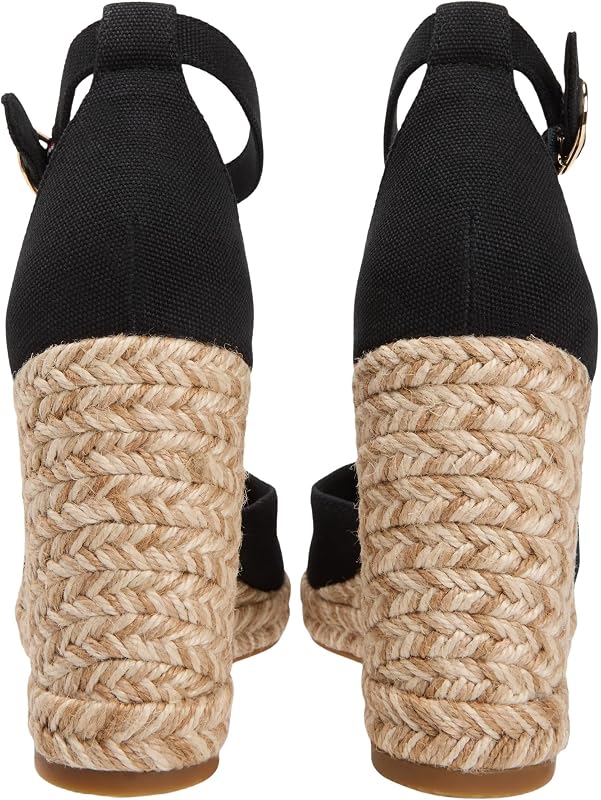 FW0FW09225 Espadrilles compensées à bout fermé pour femme, noir (noir), pointure 7 — photo 3 sur 7