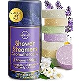 Shower Steamers Aromatherapy - Birthday Gifts for Women and Men - Shower Bombs Aromatherapy, Spa Day Essentials, Relaxation Spa Gifts - Self Care Stocking Stuffers (Lavender 8 Count)