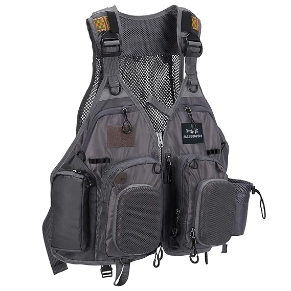 Fly Fishing Accessories BASSDASH Adjustable Fly Fishing Vest