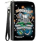 Buckle-Down Women's PU Zip Around Wallet Rectangle-Harry Potter, 7.5"x4.5"