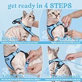 rabbitgoo Cat Harness and Lead Set Adjustable Escape Proof Sky Blue XS view 8
