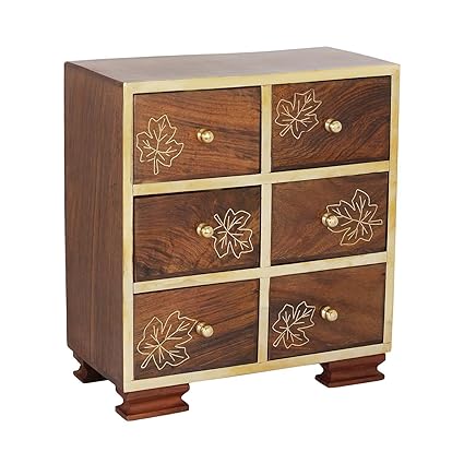 Buy Christmas Gift Decorative Wooden Chest Of 6 Drawers Small