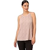 Adrianna Papell Womens Printed Pleated Halter Top