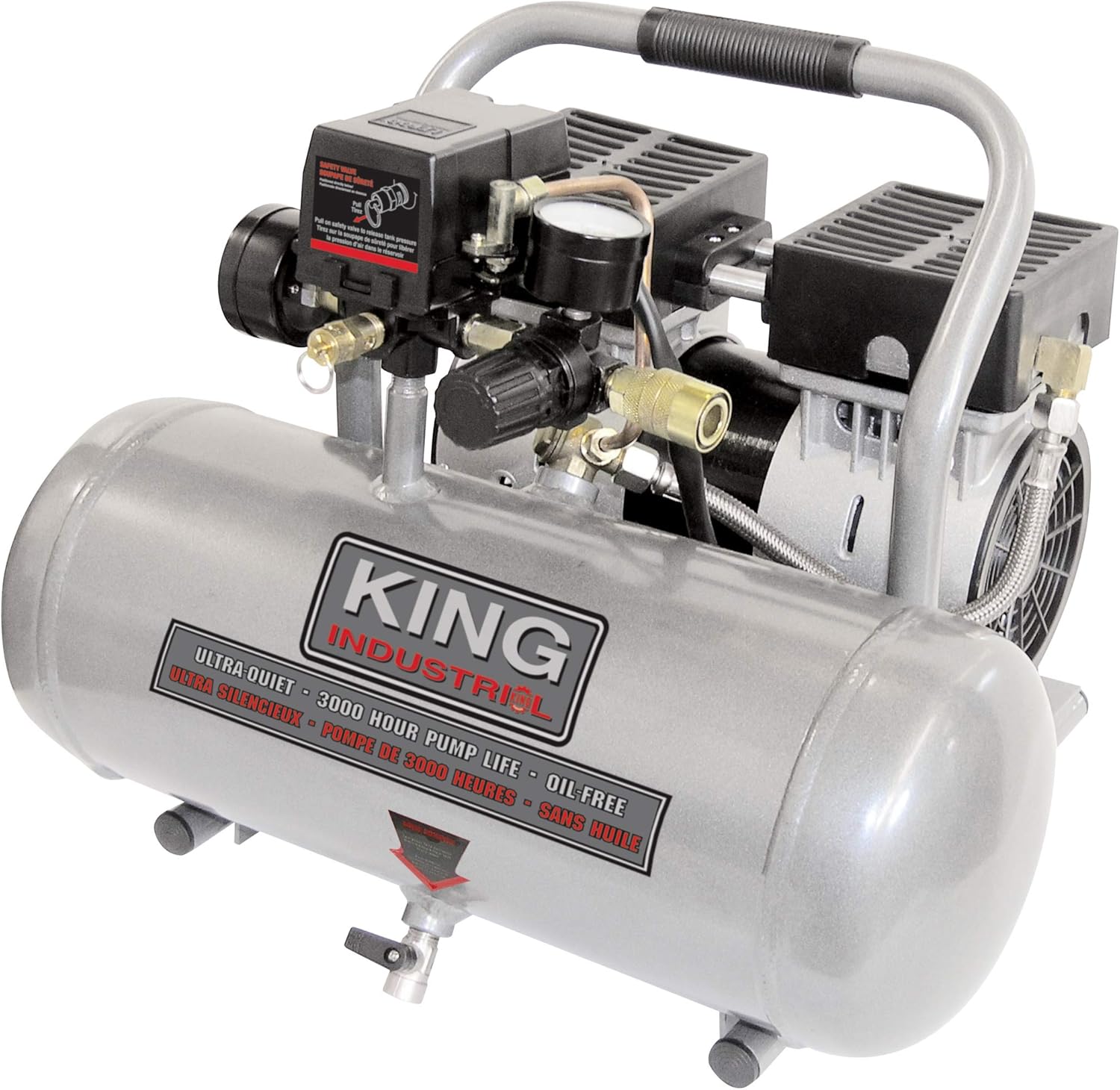 King Canada KC1620A UltraQuiet OilFree Air Compressor 1.6 Gallon