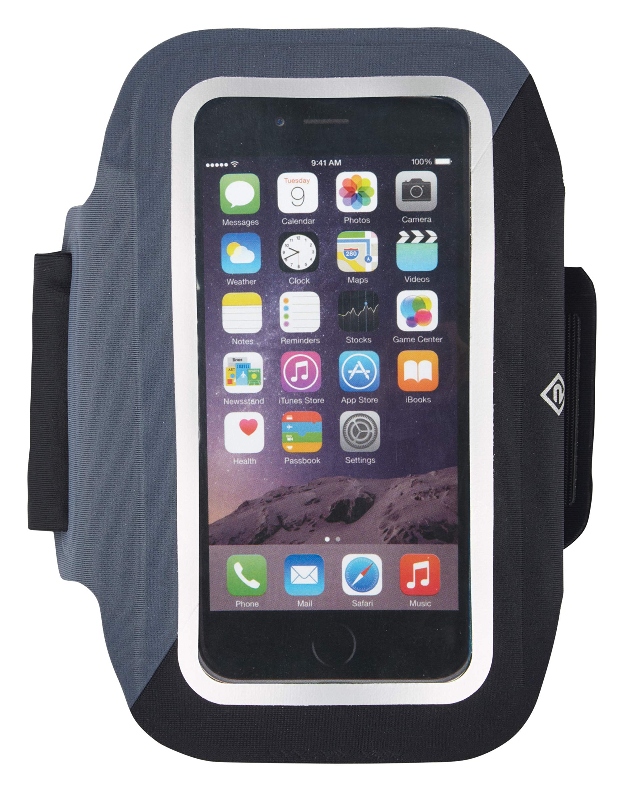 Ronhll Large Phone Armband,Black/Charcoal